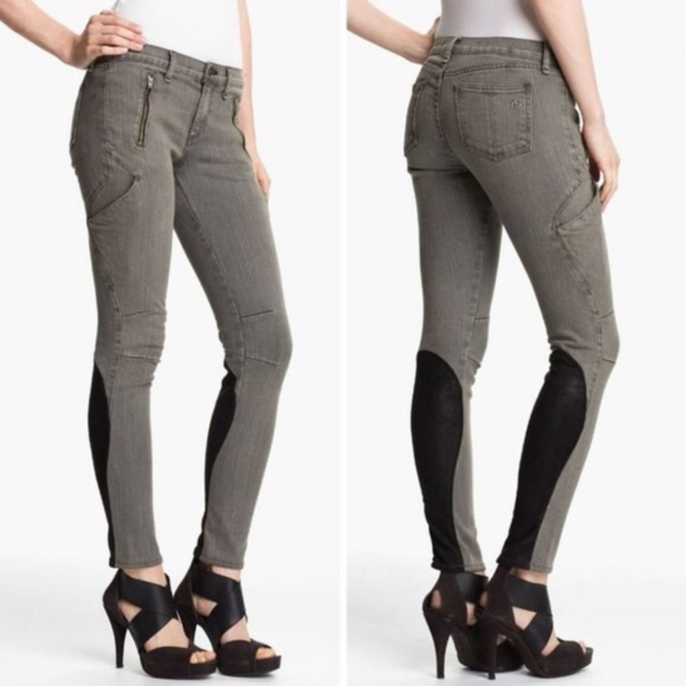Rag & Bone Rally Grey Mid Rise Cargo Skinny Jean